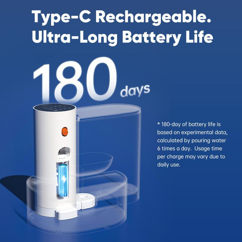 Smart Self-Refill Pet Water Fountain, Stainless Steel Bowl, 2025 New Arrival,Automatic Pet Water Dispenser, Pet Feeding Supplies for Small Dogs&Cats, Kitten Drinking Fountain, Dog&Cat Accessories, Cat Stuff, Petlife.